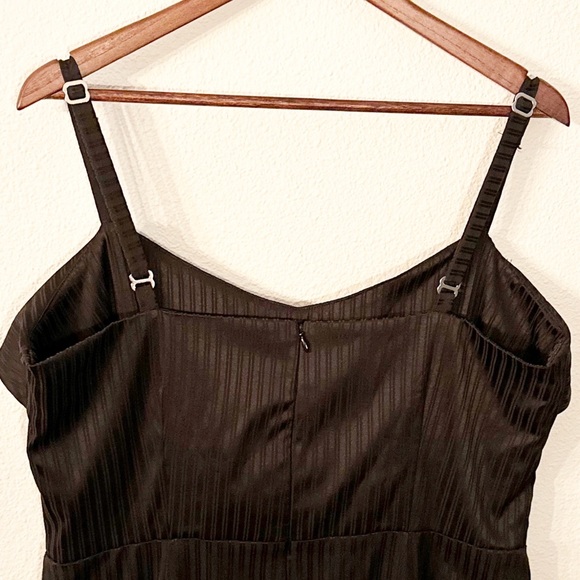 Lucky Thirteen Black Satin Pin Up Pencil Dress Size XL - Picture 5 of 11